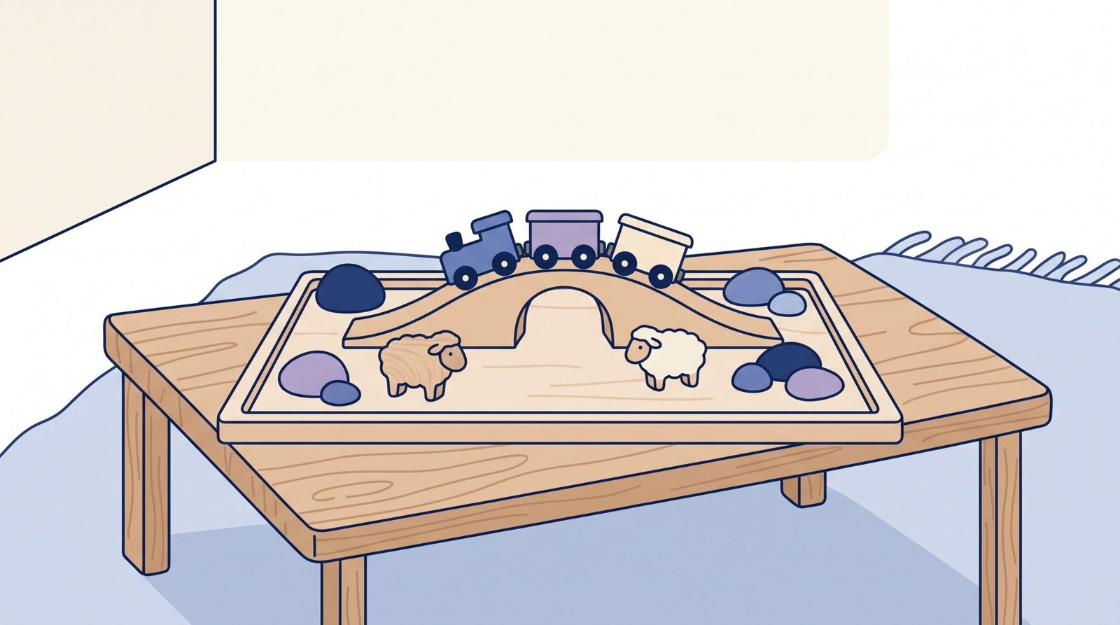 how to encourage independent play preschool toy setup
