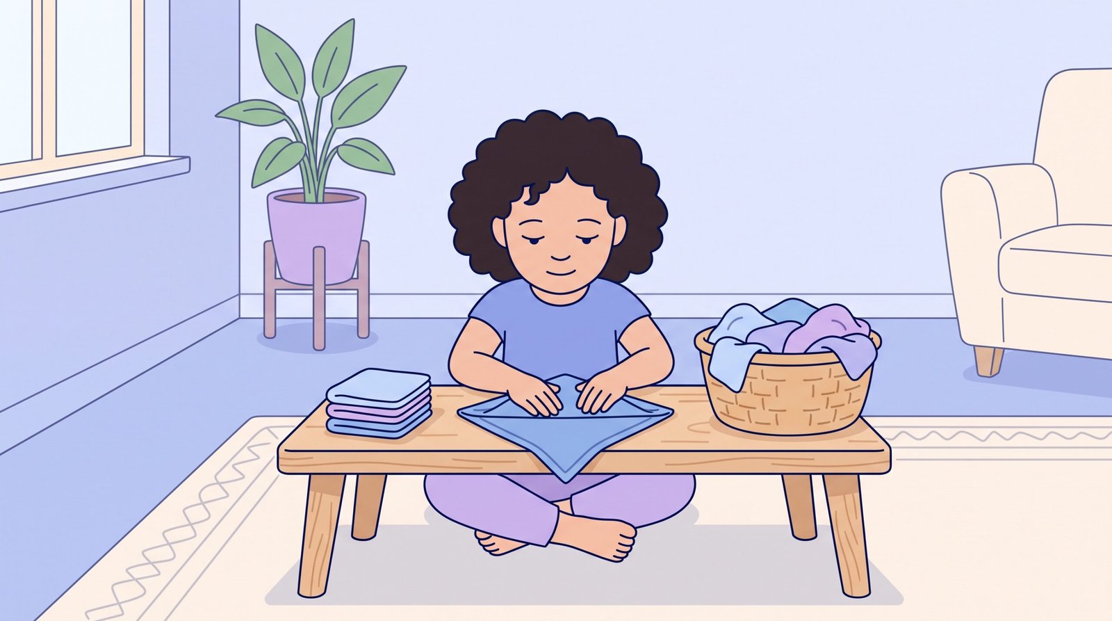 practical life activities preschool at home folding activity