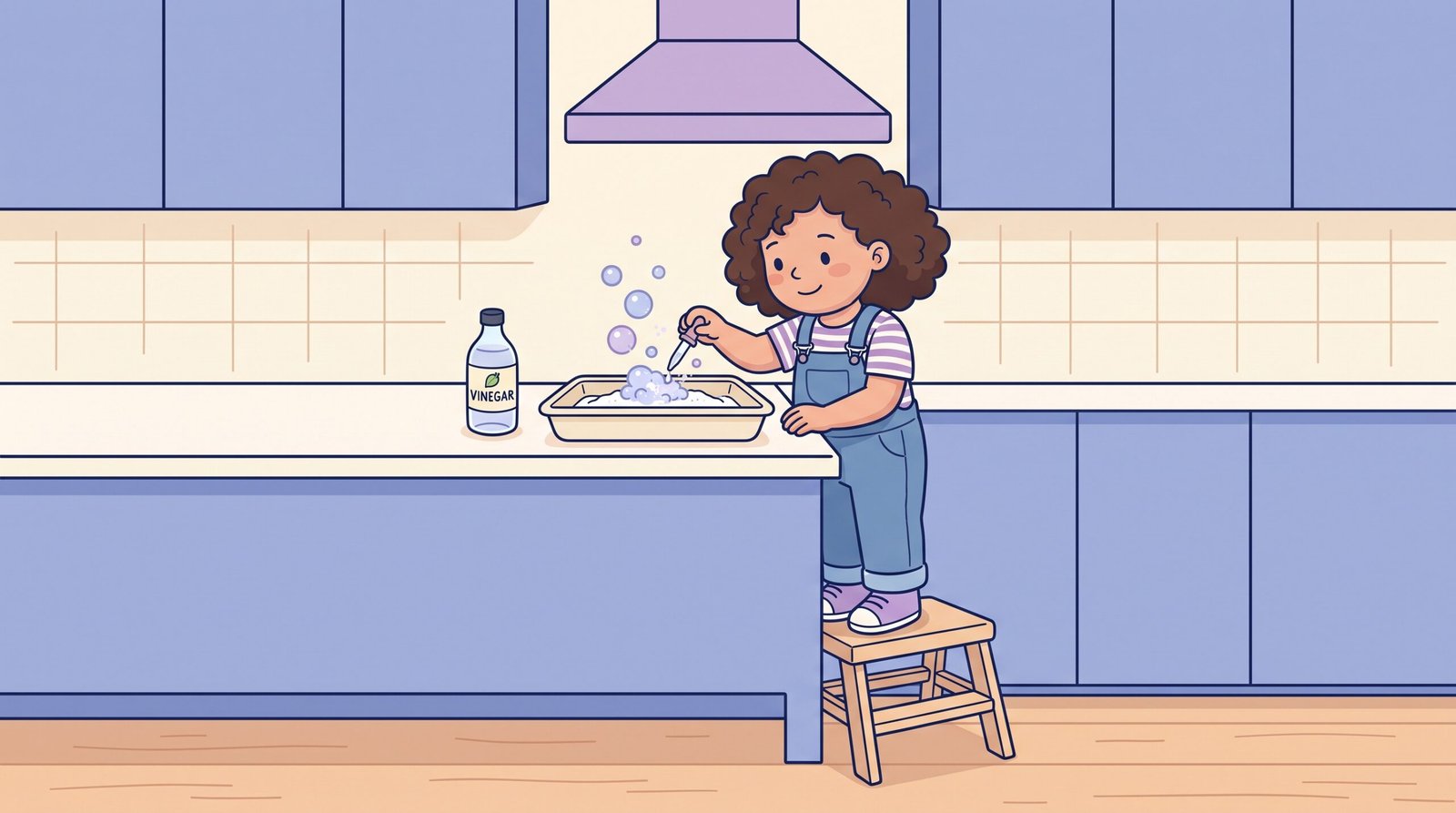 preschool kitchen science experiments baking soda vinegar