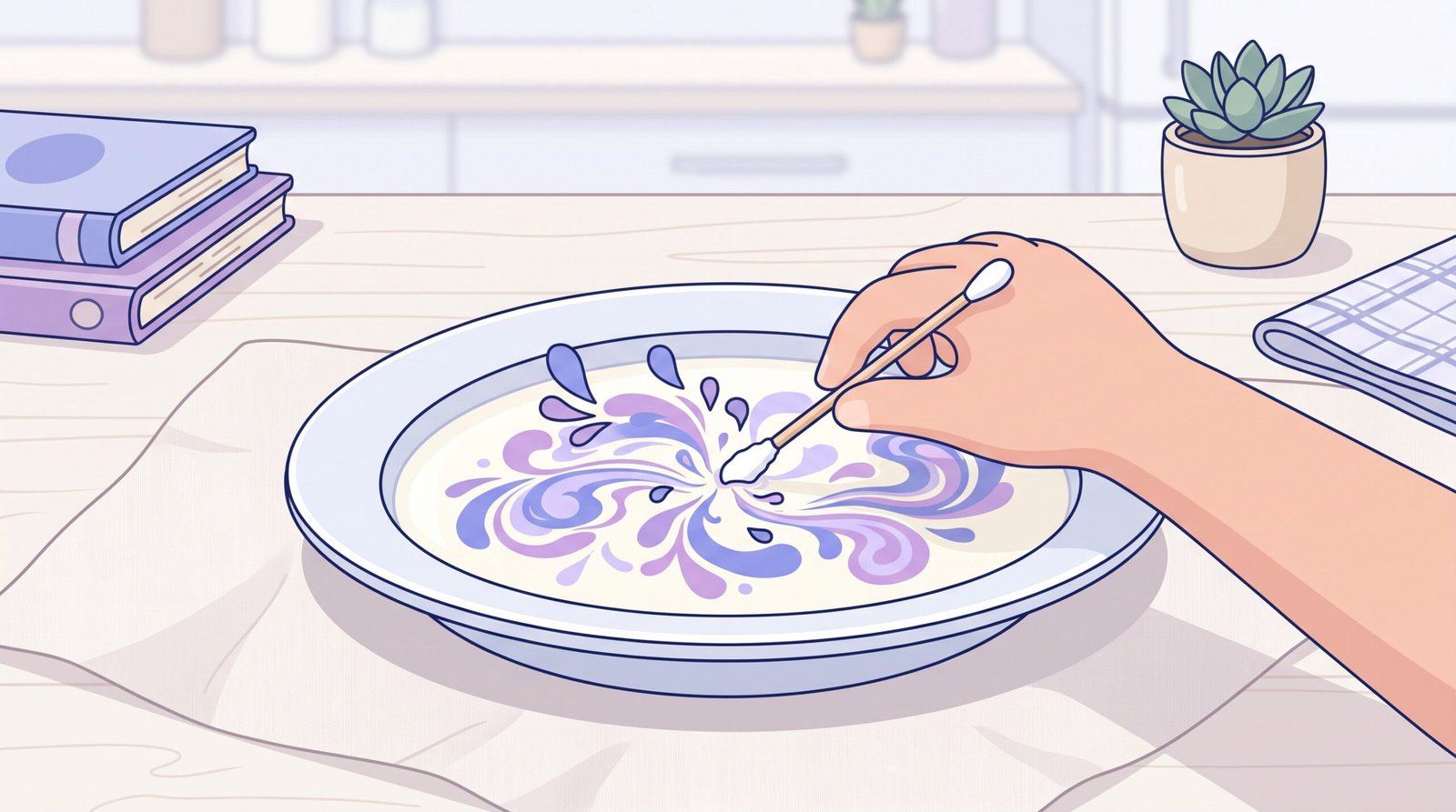 preschool kitchen science experiments milk surface tension