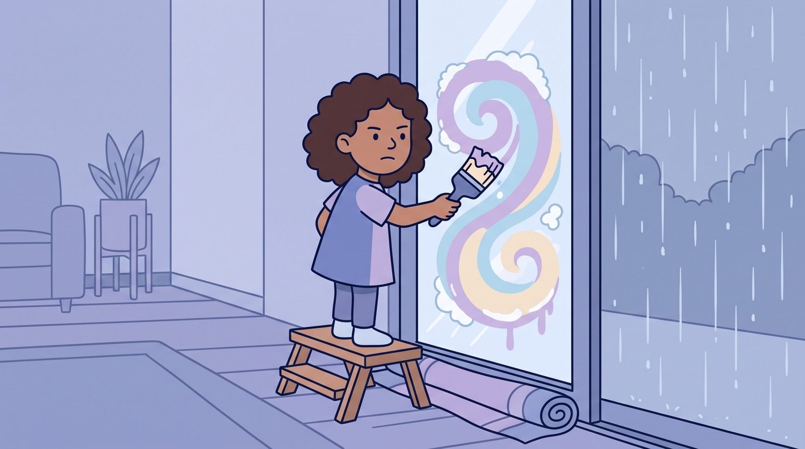 rainy day activities preschoolers at home window painting