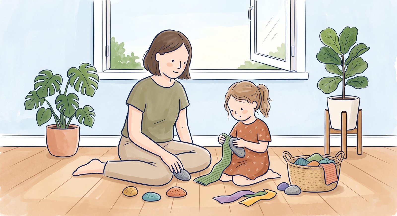 Neurodivergent learning design supporting child regulation through calm sensory play